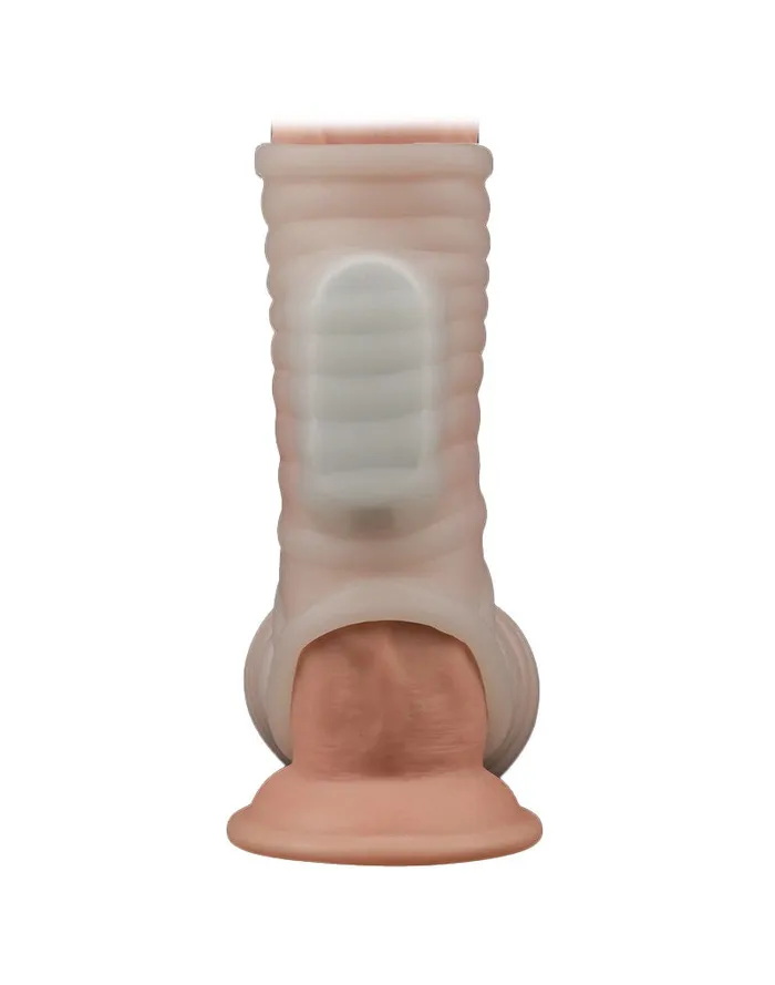 Lovetoy Lovetoy - Vibrerende Rekbare Penis Sleeve - Wave Knights - Wit | Male Sex Toys