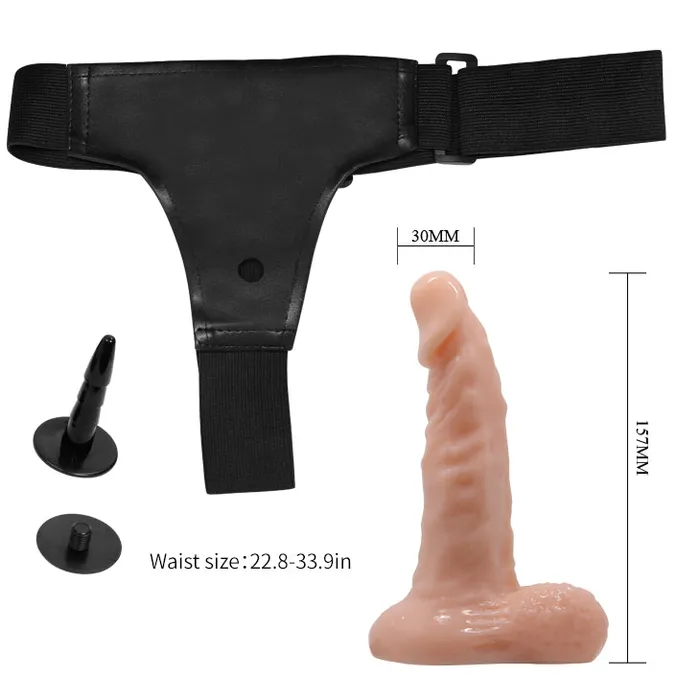 Strap-on realistico 15.7 cm Ø 3 cm con imbracatura imbottita e sistema Lock-In | Baile Female Sex Toys