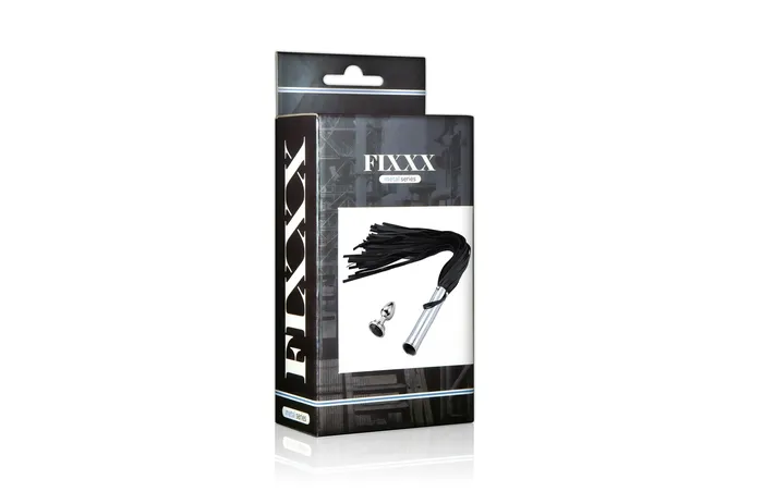 Vibrators | Fixxx Fixxx - Aluminium Flogger met Verborgen Buttplug - Zwart